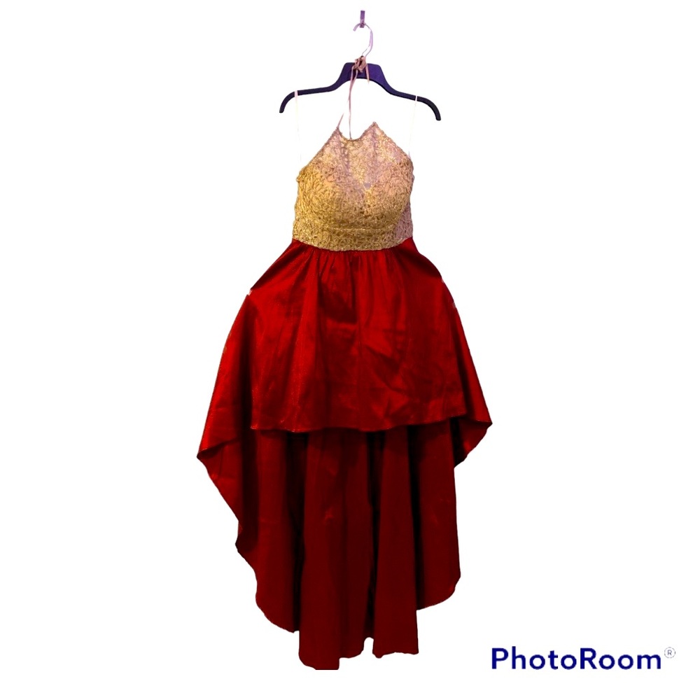 Garnet and gold dress